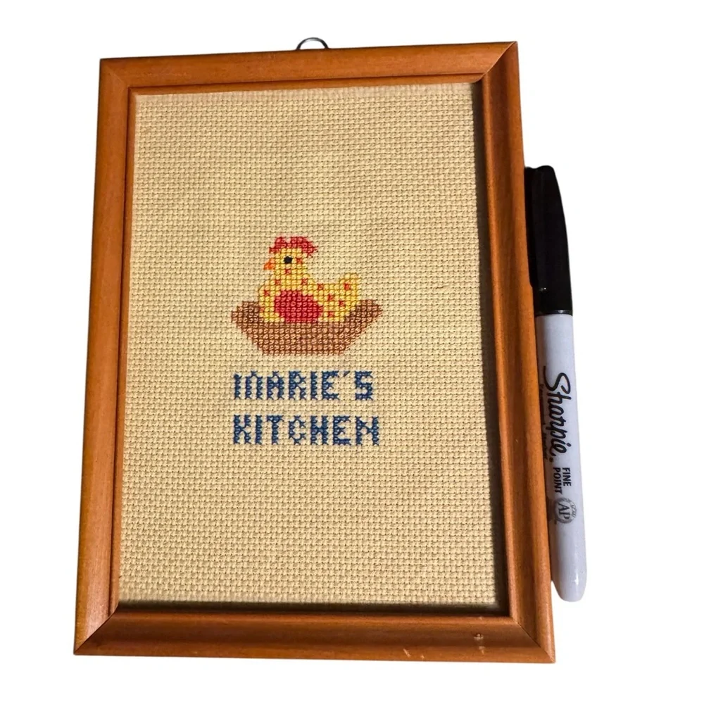 “Marie’s Kitchen” Wooden Framed Kitchen Wall Art